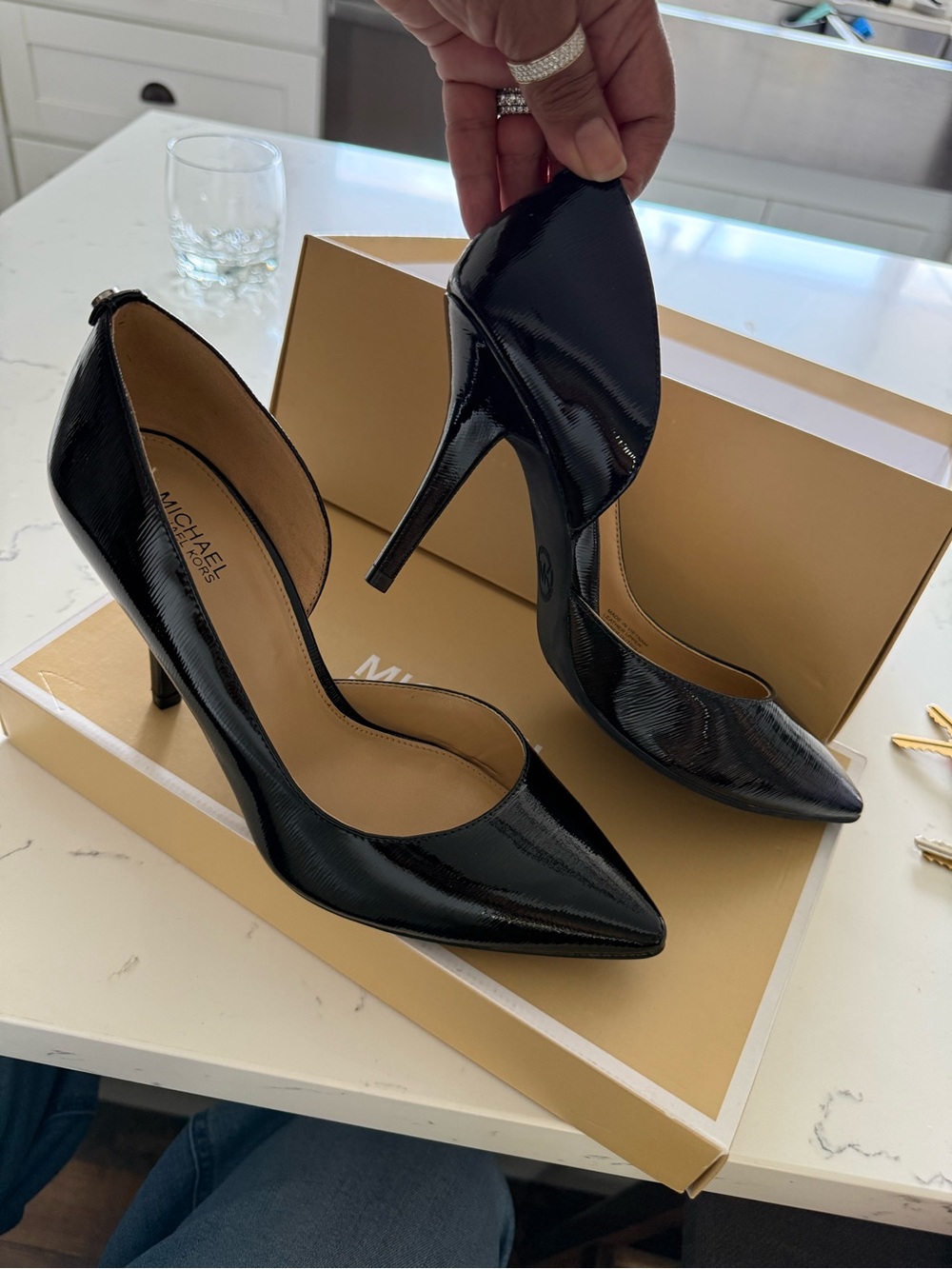 Michael Kors Black Patent Leather Pointed Heels